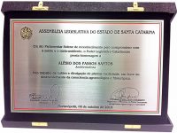 Homenagem da Assembléia Legislativa do Estado de Santa Catarina